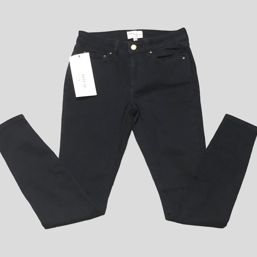 Slim Fit Jeans Dark Blue Stretch by Daily Ritual Women’s Size Waist 26 X 29 NEW - Picture 2 of 11